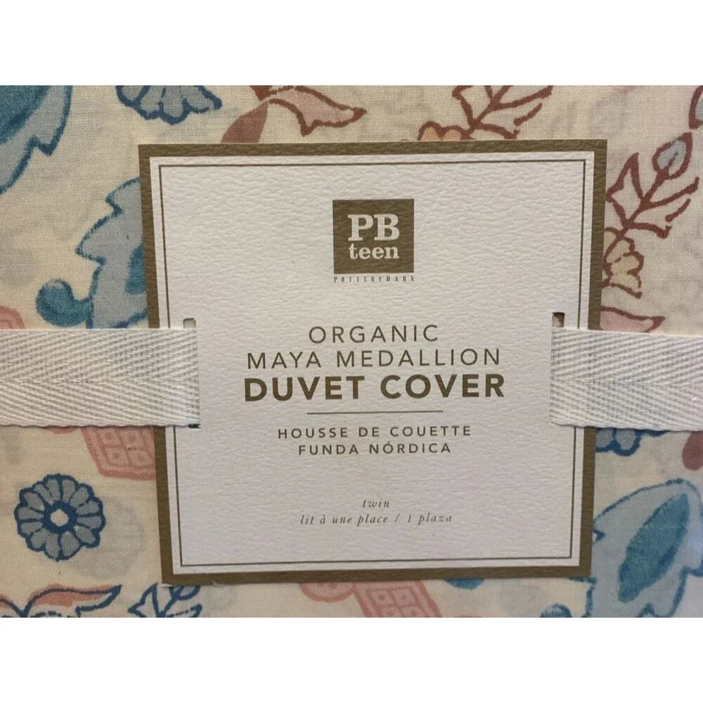 Pottery Barn Teen Maya Medallion Boho Duvet Cover Twin Organic Cotton New